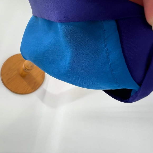 Banana Republic Orange White‎ and Blue Halter Shift Dress Warm Combo SZ 2 - Picture 12 of 15